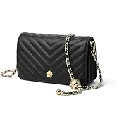 DORIS&JACKY Small Leather Quilted Crossbody Purse for Women, Designer Lambskin Shoulder Flap Cell...