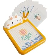 Magnetic Dots Drawing Board for Toddlers, Meroqeel Large Doodle Board with Pen Beads, Magnet Dot ...