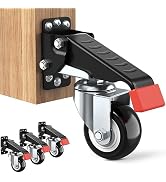 SPACEKEEPER Workbench Casters kit 660 Lbs - Retractable Casters Heavy Duty Bench Caster Wheels De...