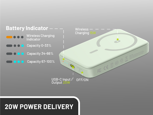 10K magnetic power bank