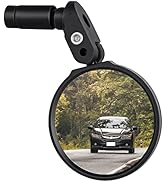 Bike Mirror, Bicycle Mirrors for Handlebars with 360-Degree Rotation and Unbreakable Convex Rearv...