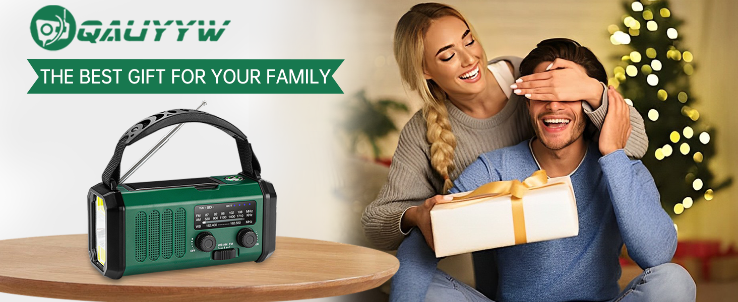 QAUYYW solar crank radio