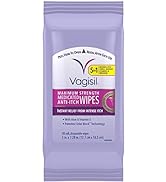 Vagisil Wipes, Anti-Itch Medicated Feminine Wipes, Maximum Strength, Instant Relief, 20 W...
