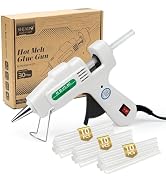 SHJADE Hot Glue Gun with 30 Glue Sticks, 20W Mini Hot Melt Gun Kit(White) | Fast Preheating, Idea...