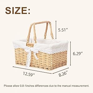 willow basket with handle