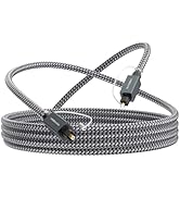 10ft Optical Cable for Soundbar Long, Fiber Optic Toslink S/PDIF Cord Replacement from Digital TV...