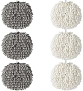 XHMAXE 7.1 Inch Chenille Hand Towels, 6 Pcs Soft Absorbent Microfiber Towels Ball Gadgets for Hom...