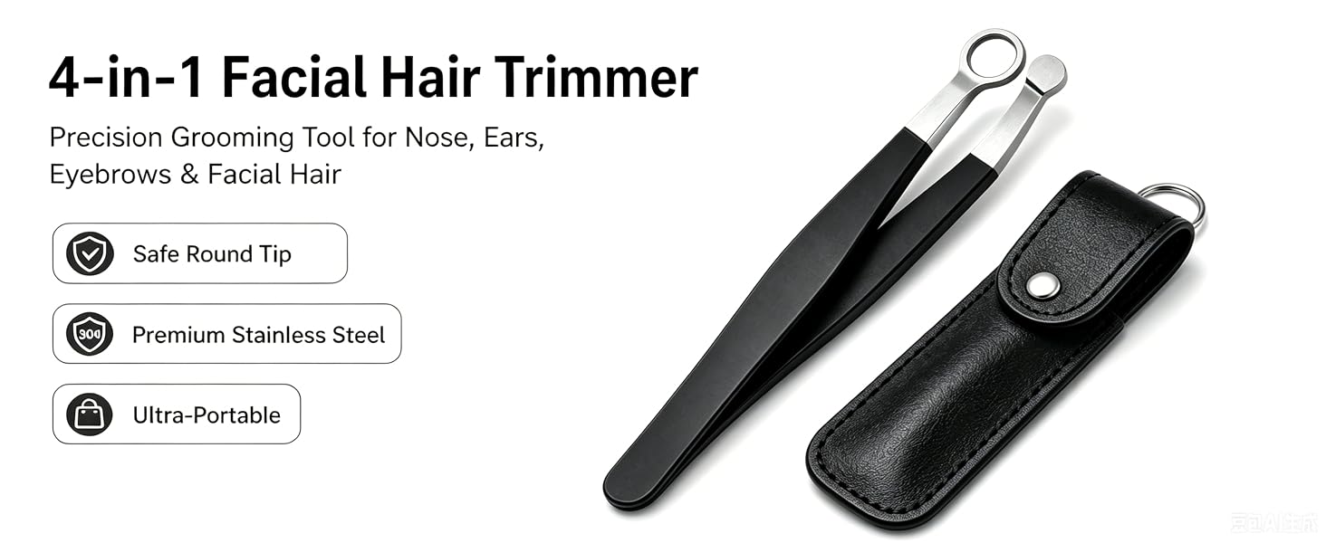 Manual facial hair trimmer