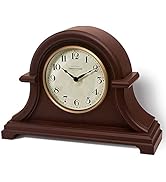 PresenTime & Co Vintage Farmhouse Table Clock Series Napoleon Mantel Clock,13 x 10 inch, Domed Le...