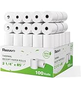 2 1/4 X 85 Thermal Paper Rolls- Receipt Paper, White, Compatible With Most Machines, Credit Card ...