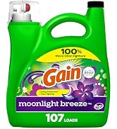 Gain Liquid Laundry Washing Detergent, Moonlight Breeze Scent 154 fl oz, 107 Loads, Lasting Fresh...