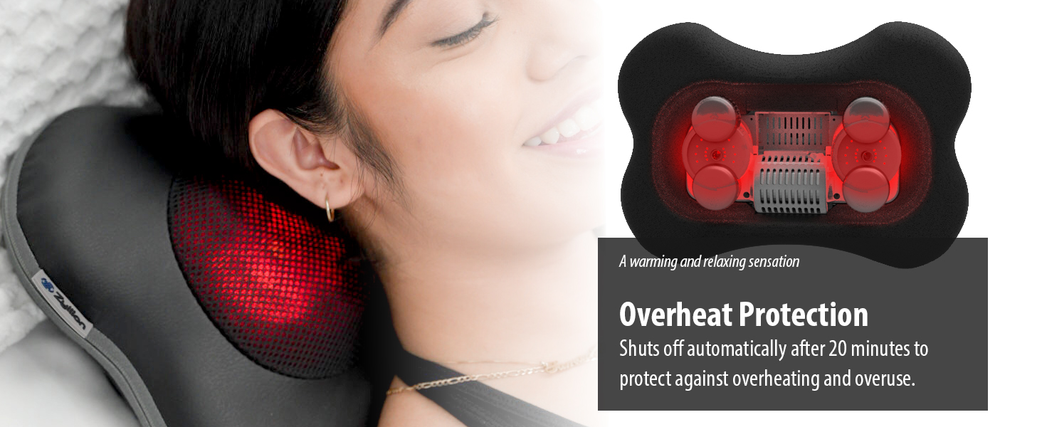 Massager shuts off automatically after 20 minutes to protect against overheating.
