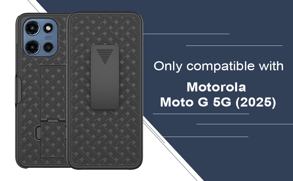 Ailiber Compatible with Motorola Moto G 2025 Phone Case Belt Clip Holster