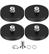 DIYMAG 4Pcs Rubber Coated Anti-Scratch Mounting Magnets, Adhesive Power 30LBS Neodymium Magnet Ba...