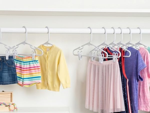 Honey-Can-Do Kids Clothes Hanger, Baby Clothes Hangers with Clips
