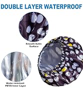 4 PCS Shower Caps+ 2 PCS Hair Scrunchies