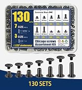 130 Sets Gunmetal Black Chicago Screws
