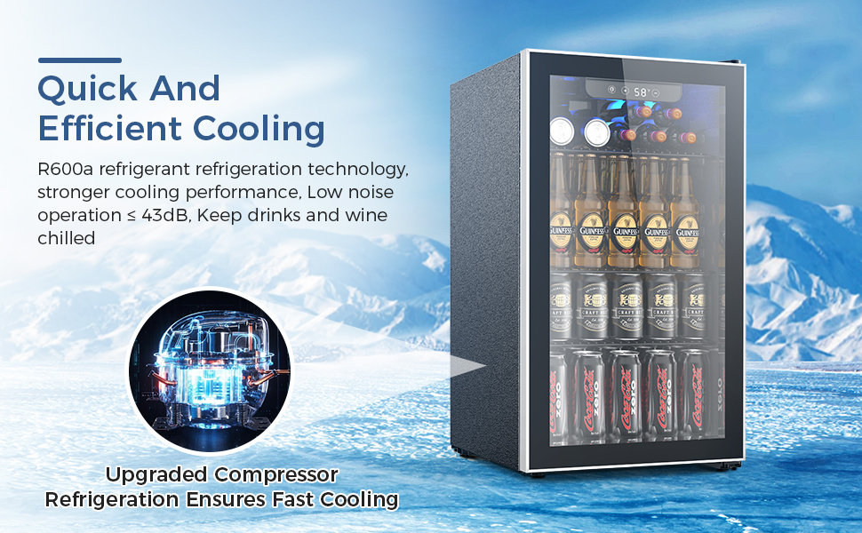 quiet beverage fridge