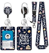 Giancomics Book Lover Lanyards for Id Badges, Readers ID Badge Holder with Retractable Reel, Funn...