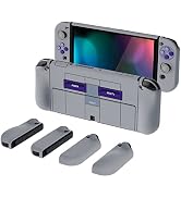 PlayVital AlterGrips Protective Slim Case for Nintendo Switch OLED, Ergonomic Grip Cover for Joyc...