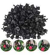 MSDADA 110 Pcs Adjustable Irrigation Drippers Sprinklers Emitter Drip Anti-Clogging Watering Syst...