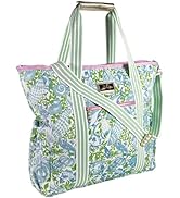 Lilly Pulitzer Beach and Picnic Cooler, Insulated Bag with Adjustable Shoulder Strap and Zipper, ...