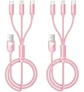 Aioneus Multi Charging Cable, 2Pack 4FT Multi Charger Cable Universal 3 in 1 Charging Cord Nylon ...