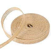 Sentoyou Burlap Ribbon for Gift Wrapping - 3/8 inch 10Yard Natural Burlap Fabric Ribbon for Chris...