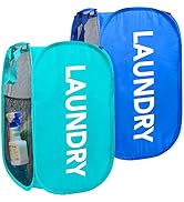 Pop-up Laundry Hamper, Foldable Pop-up Mesh Hamper Dirty Clothes Basket Collapsible for Storage a...
