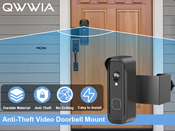 blink doorbell camera mount anti theft doorbell mount no-drill blink battery doorbell 2k+ mount
