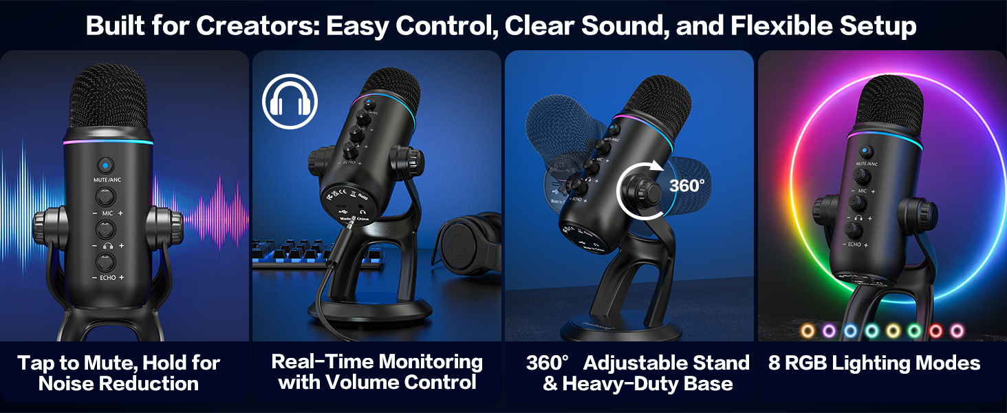 Noise Cancellation USB Mic