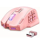 UtechSmart Venus Pro Wireless MMO Gaming Mouse 16,000 DPI Optical Sensor | Wireless Dual Modes, 1...