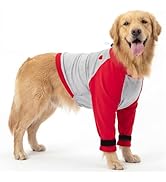 SlowTon Dog Recovery Suit - Padded Elbow Protector, Dog Leg Sleeve to Stop Licking & Protect Woun...