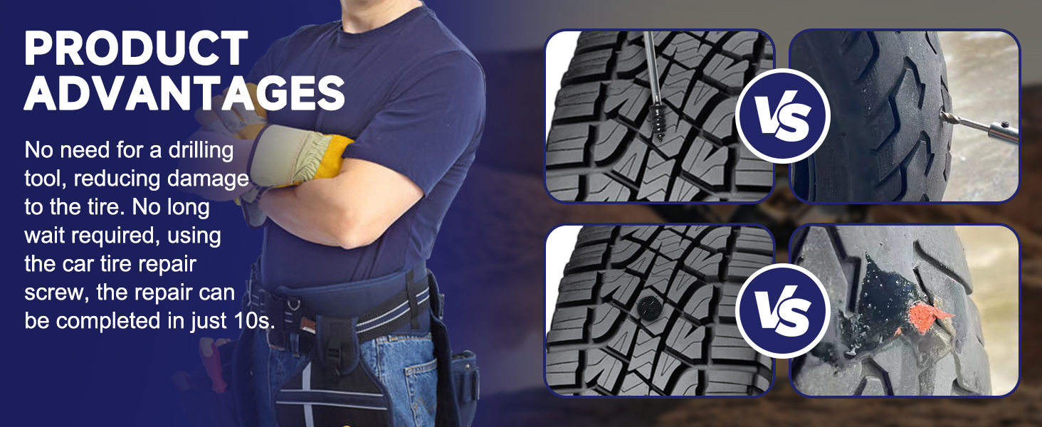 tire screw plug repair kit,screw plugs for tires,tire repair rubber nails,flat tire screw plugs