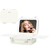 Extrei Gent Travel Makeup Train Case With LED Lights, 3 Brightness Adjustable Portable Makeup Org...