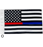Motorcycle Flag,Thin Blue Red Line American Flag,Double Sided Double Stitched Motorcycle Flag 6X9