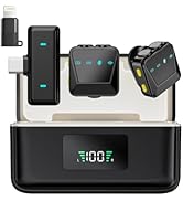 HITOZON Wireless Lavalier Microphone for iPhone/Android With Charging Case, Intelligent Noise Can...