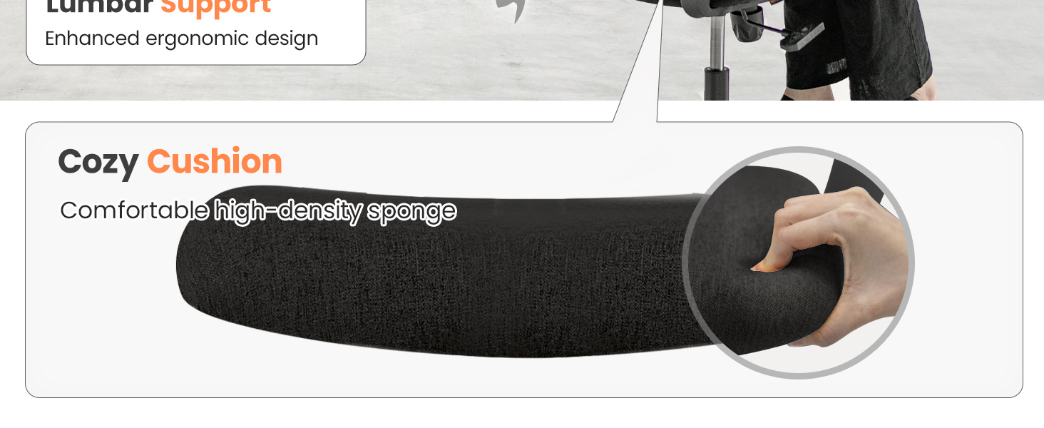 Soft fabric cushion seat for comfy chair all day comfort