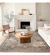 Triohero Rugs for Living Room 9x12 Large Area Rug Washable Non Slip Carpet Boho Floral Rug Stain ...