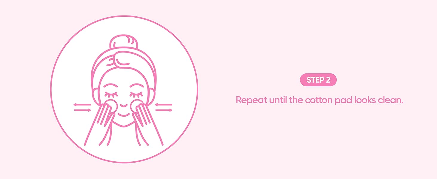 repeat until cotton pad looks clean