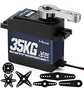 35kg High Torque RC Servo, Miuzei Coreless Servo Motor Metal Gear Digital Stainless Steel Gear Wa...