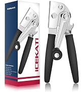 Can Opener Manual, ICEKATI Commercial Heavy Duty Can Opener for Large Cans, Folding Hand Crank Ca...