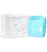 Littleforbig Adjustable Tapes Adult Diaper 10 Pieces - ABDry Ultra Absorbent Diapers Blue (Medium...