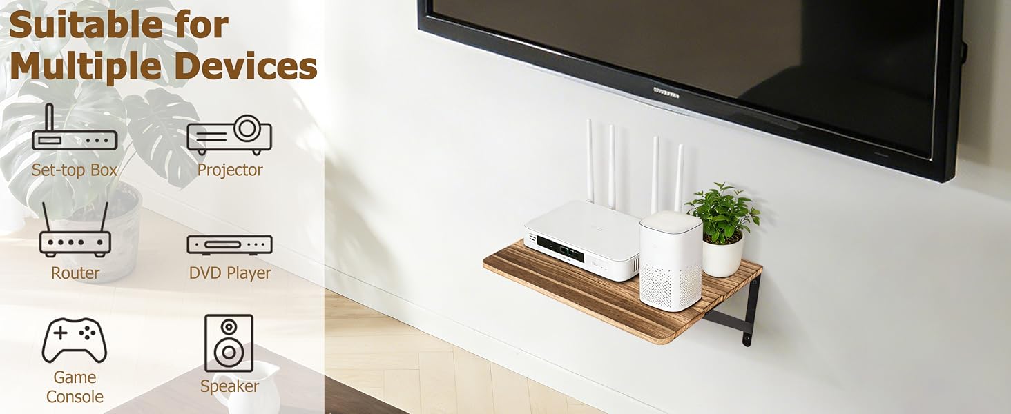 wall mounted projector shelf