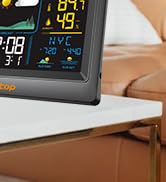 Temtop W100 Lite Weather Station – Indoor/Outdoor Temp/Humidity, Barometric Pressure, 12-Hr Forec...