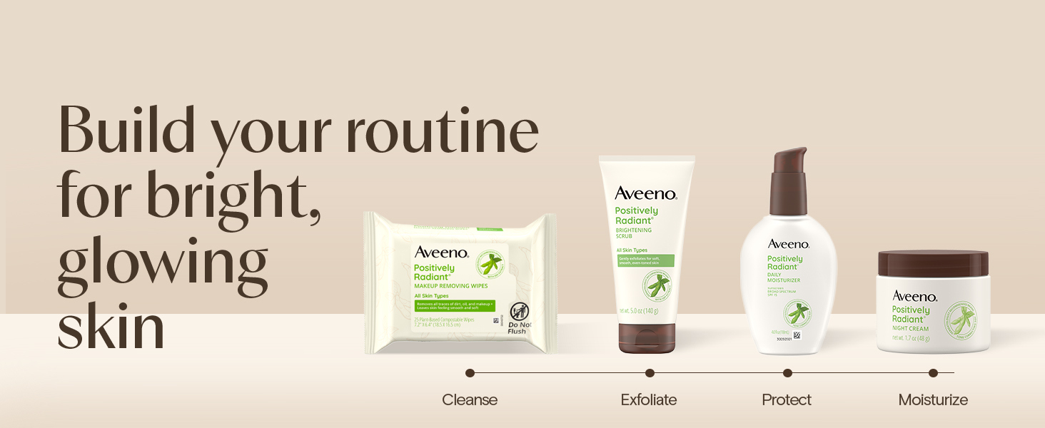 aveeno brightening skin routine