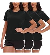 HovSiyla Women's Short Sleeve Shirts Quick Dry T-Shrit UV Sun Protection Outdoor Running Hiking W...