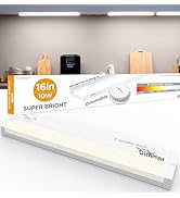 Tonlesm LED Under Cabinet Lighting Hardwired Or Plug in,16 Inch10W 1000LM Super Bright,Dimmable W...