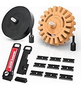 EHDIS Decal Remover Eraser Wheel with Drill Adapter,Plastic Razor Blade Scraper Adhesive Remover ...