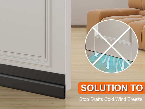OXRQ Door Draft Stopper for Bottom of Door SOLUTIONTO Stop Drafts, Wind / Breeze
